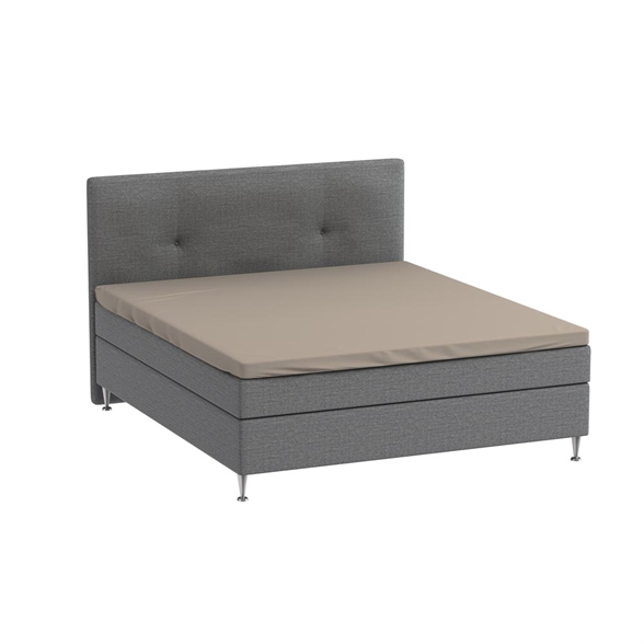 Kuvertlakan 210x210 cm - Satin TC220 - Soft feel - taupe - Luna